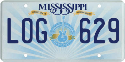 MS license plate LOG629