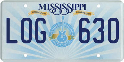 MS license plate LOG630
