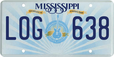 MS license plate LOG638