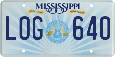 MS license plate LOG640