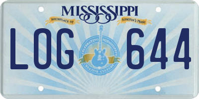 MS license plate LOG644