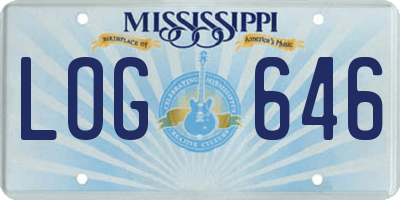 MS license plate LOG646