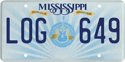 MS license plate LOG649