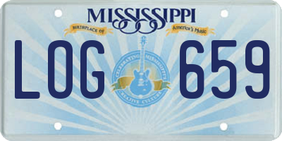 MS license plate LOG659