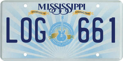 MS license plate LOG661