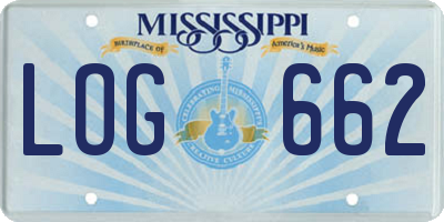 MS license plate LOG662