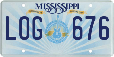 MS license plate LOG676