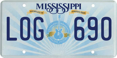 MS license plate LOG690