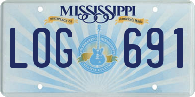 MS license plate LOG691