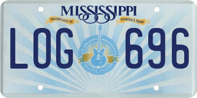 MS license plate LOG696