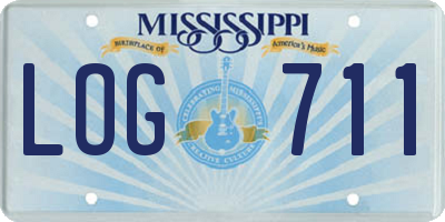 MS license plate LOG711