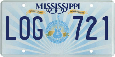 MS license plate LOG721