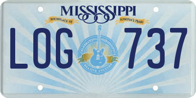 MS license plate LOG737