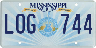 MS license plate LOG744