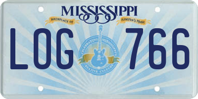 MS license plate LOG766