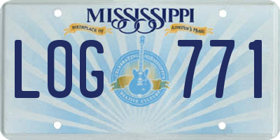 MS license plate LOG771