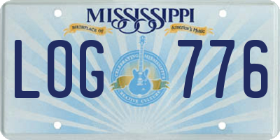 MS license plate LOG776