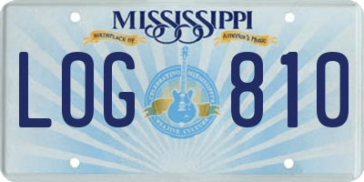 MS license plate LOG810