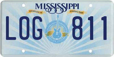 MS license plate LOG811