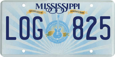 MS license plate LOG825