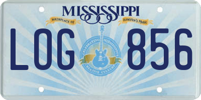 MS license plate LOG856