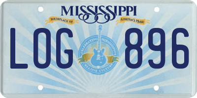 MS license plate LOG896
