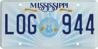 MS license plate LOG944
