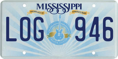 MS license plate LOG946
