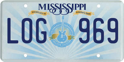 MS license plate LOG969