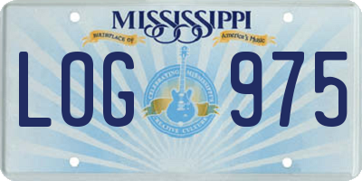 MS license plate LOG975