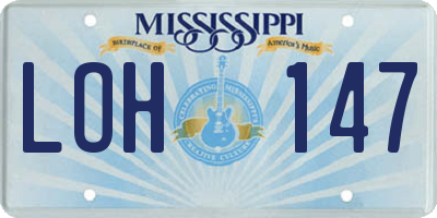 MS license plate LOH147