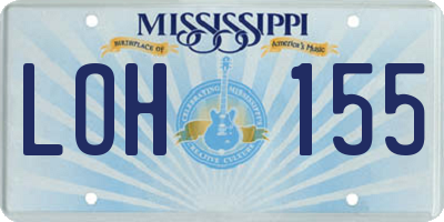 MS license plate LOH155