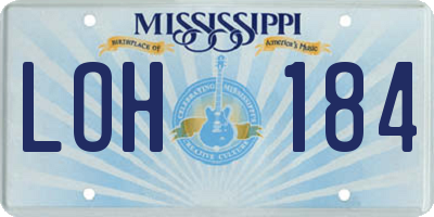 MS license plate LOH184