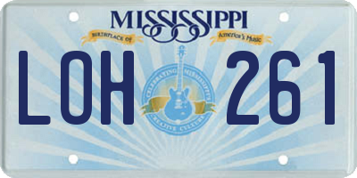 MS license plate LOH261
