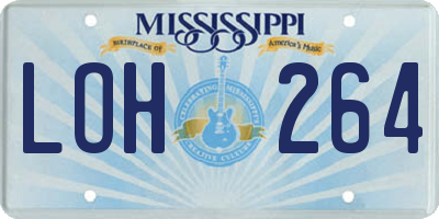 MS license plate LOH264