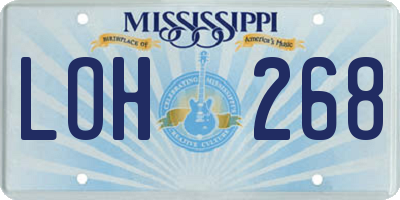 MS license plate LOH268