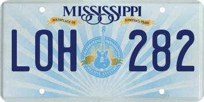 MS license plate LOH282