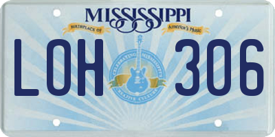 MS license plate LOH306