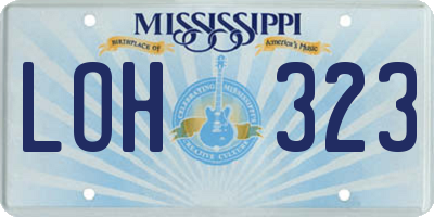 MS license plate LOH323