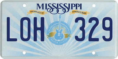 MS license plate LOH329