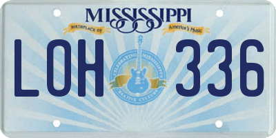 MS license plate LOH336