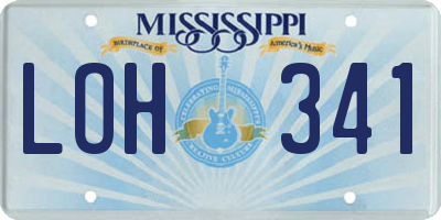 MS license plate LOH341