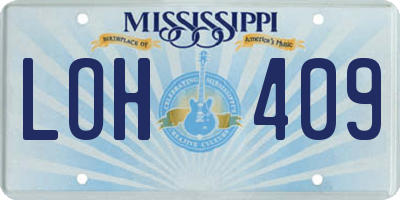 MS license plate LOH409