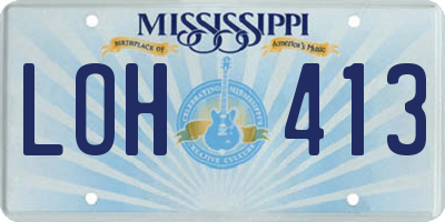 MS license plate LOH413