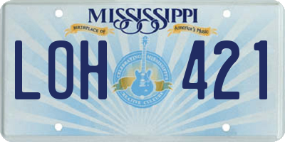MS license plate LOH421