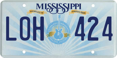 MS license plate LOH424