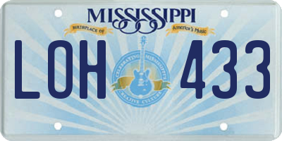 MS license plate LOH433