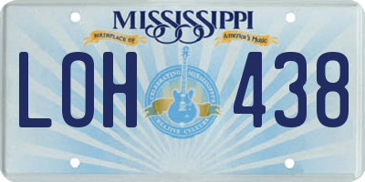 MS license plate LOH438