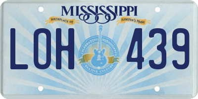 MS license plate LOH439