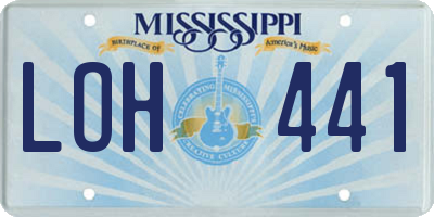 MS license plate LOH441
